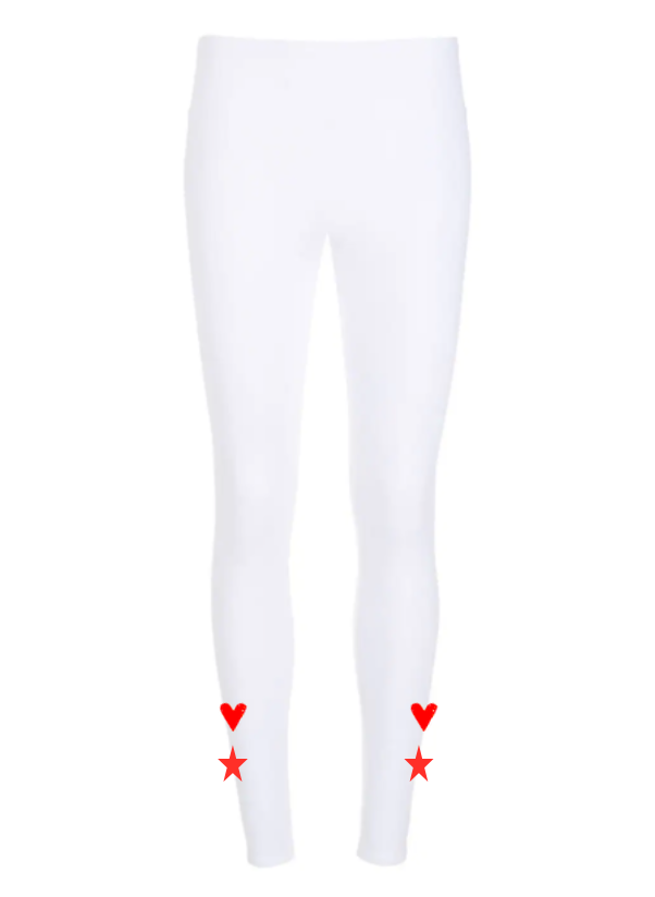 Calça Térmica Heart Preta com Branco