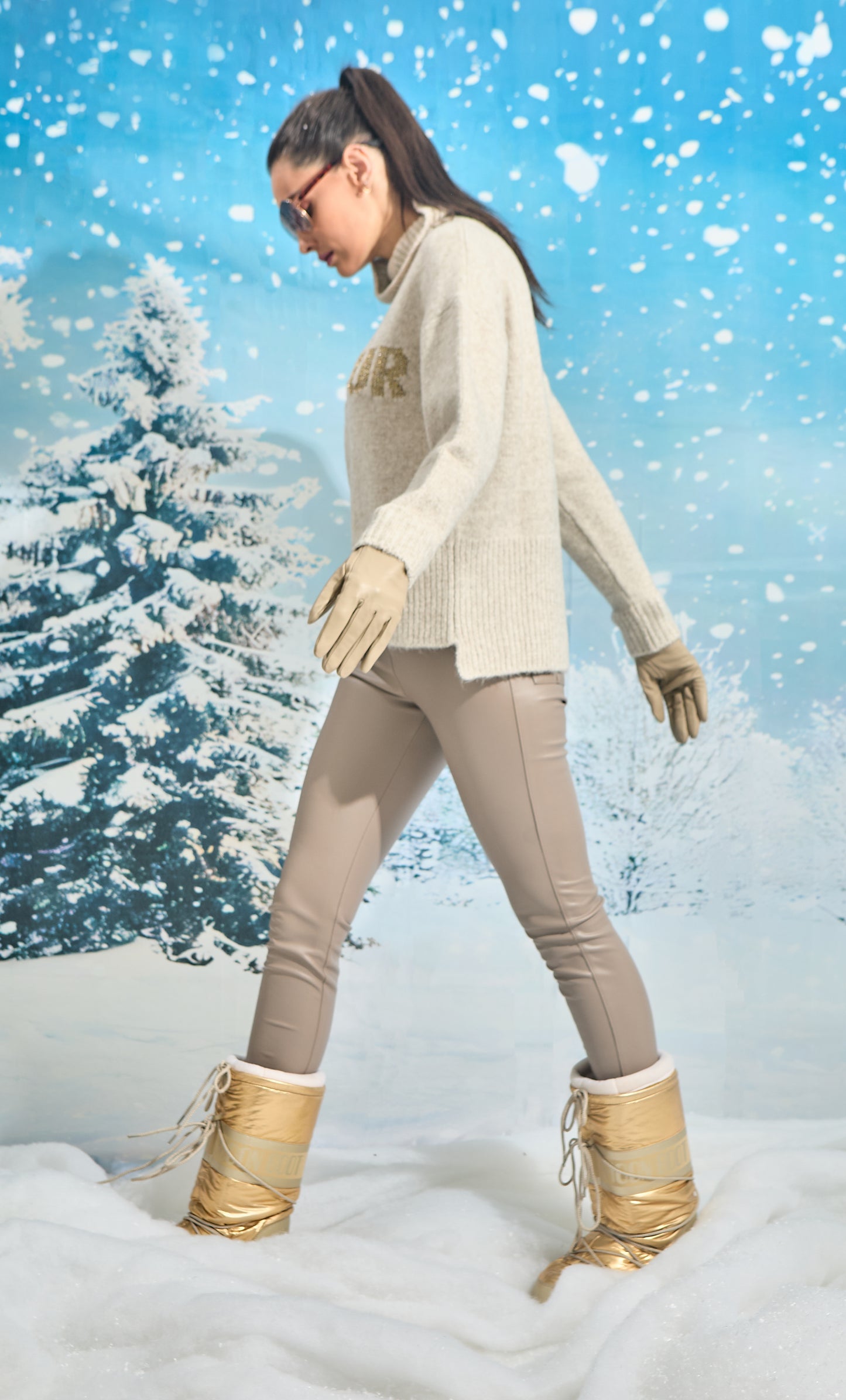 Calça couro Vail Red