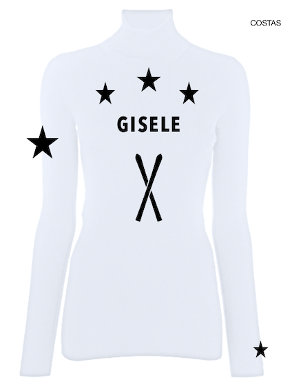 Pre Order - Ref. Gisele 8 - Blusa térmica Gisele ziper Branca com Preto