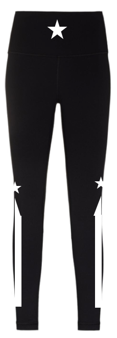 Pre Order - Ref. 21 - Calça Térmica Faixas Stars Branca com Preto
