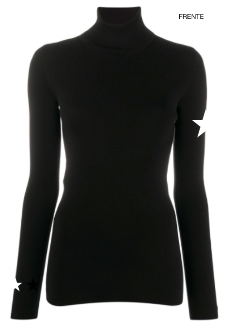 Pre Order - Ref. Renata 12 - Blusa térmica básica Renata Ski Emotion Preta com Neon - Infantil