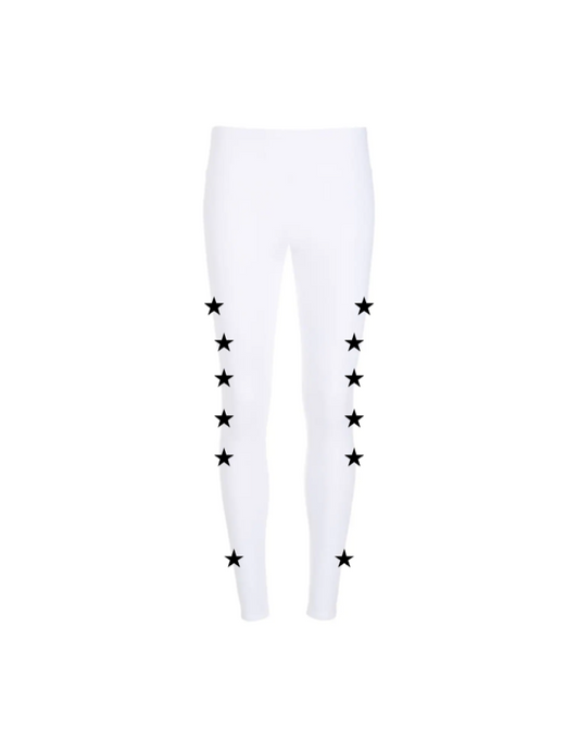 Pre Order - Ref. 19 - Calça térmica Stars Branca com Preto - Infantil