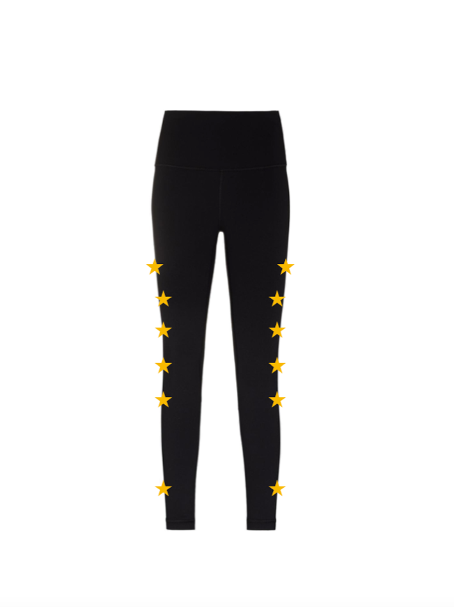 Pre Order - Ref. 15 - Calça térmica Stars Preto com Ouro - Infantil