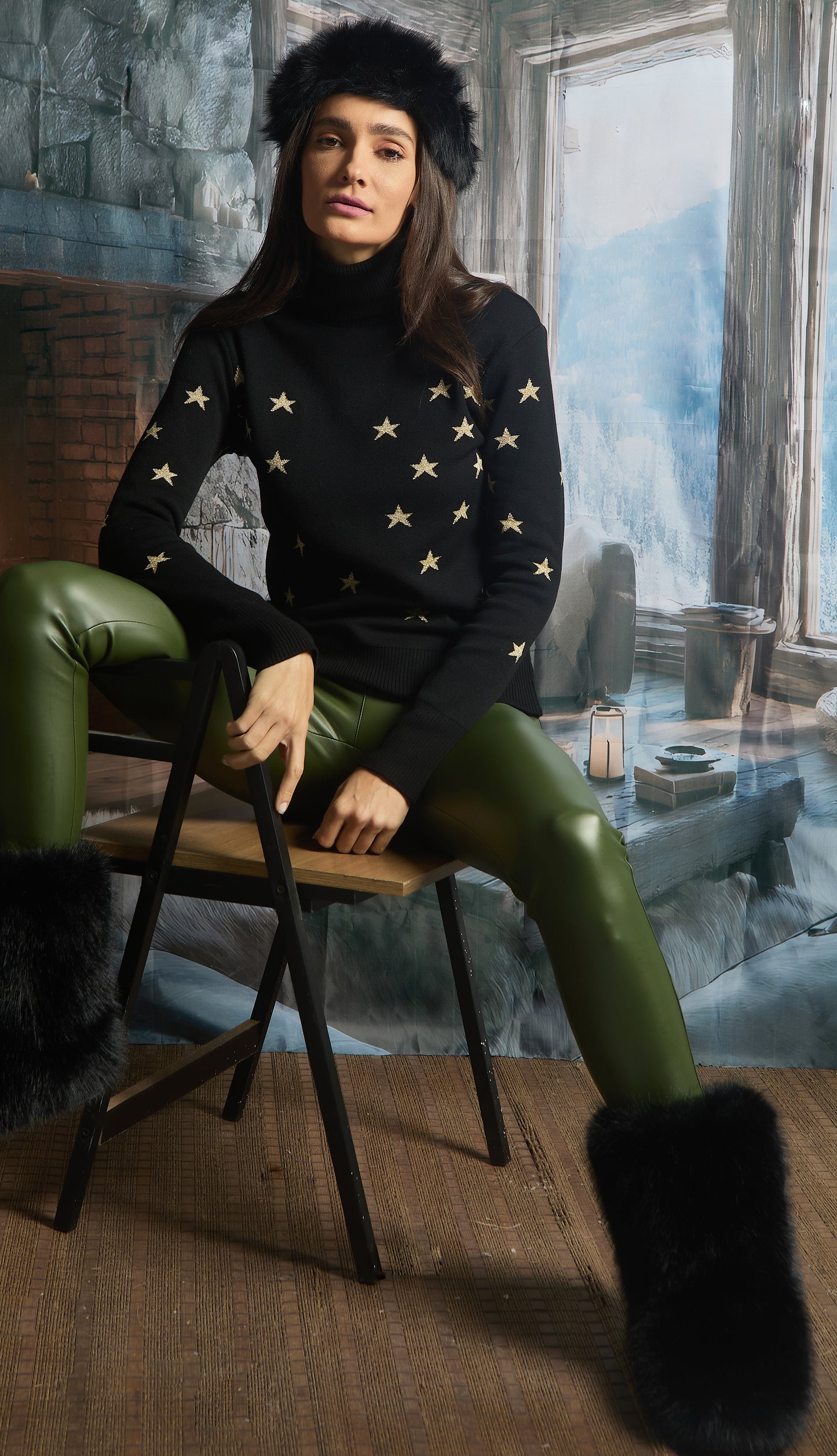 Tricot Mini Stars double face lurex Silver