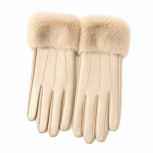 Luva couro Pelinho Vail Sand