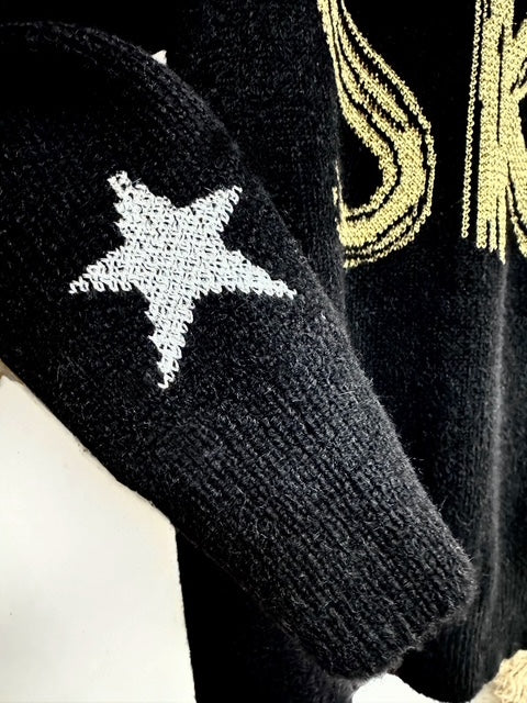 Tricot New Ski Lurex Black Gold