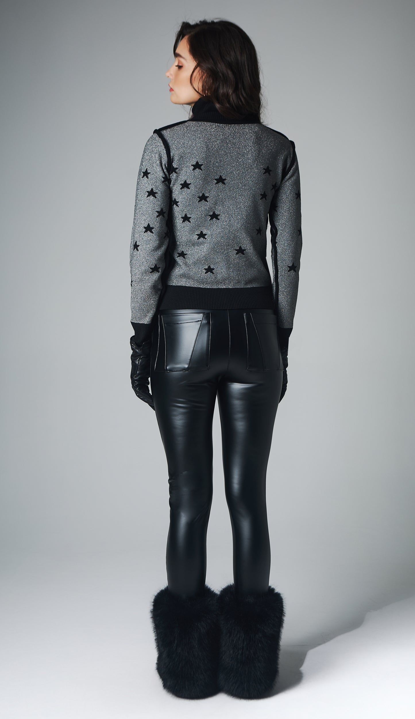 Calça couro Vail Black