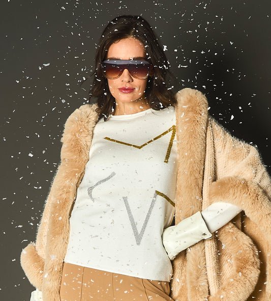 Tricot New Star Lurex Off White