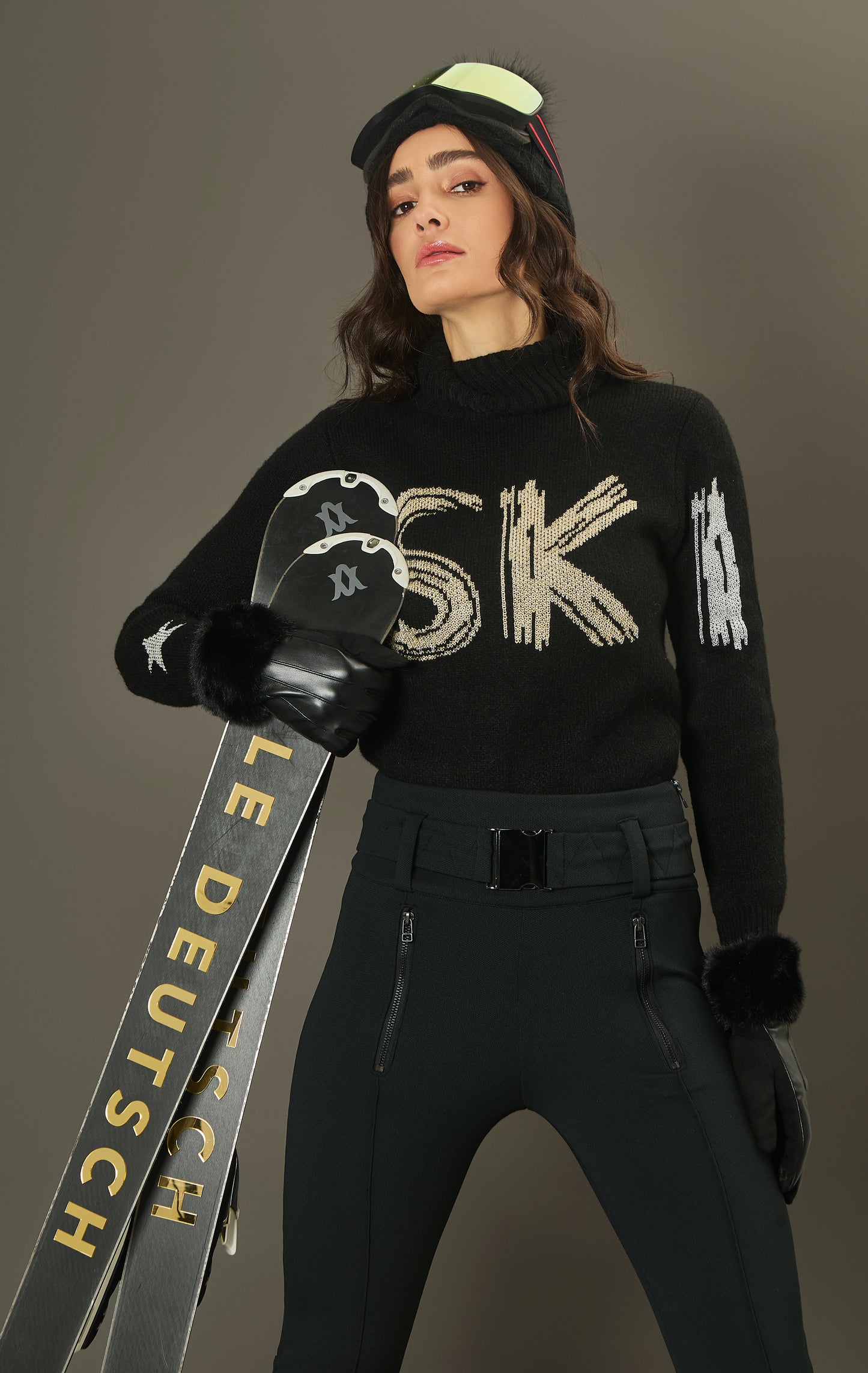 Tricot New Ski Lurex Black Gold