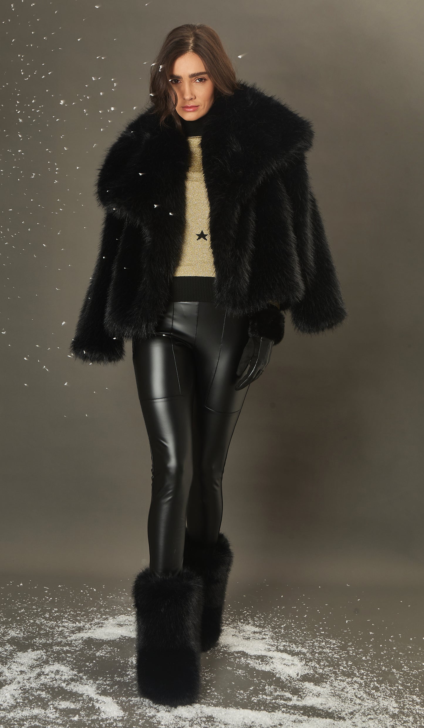 Calça couro Aspen Black