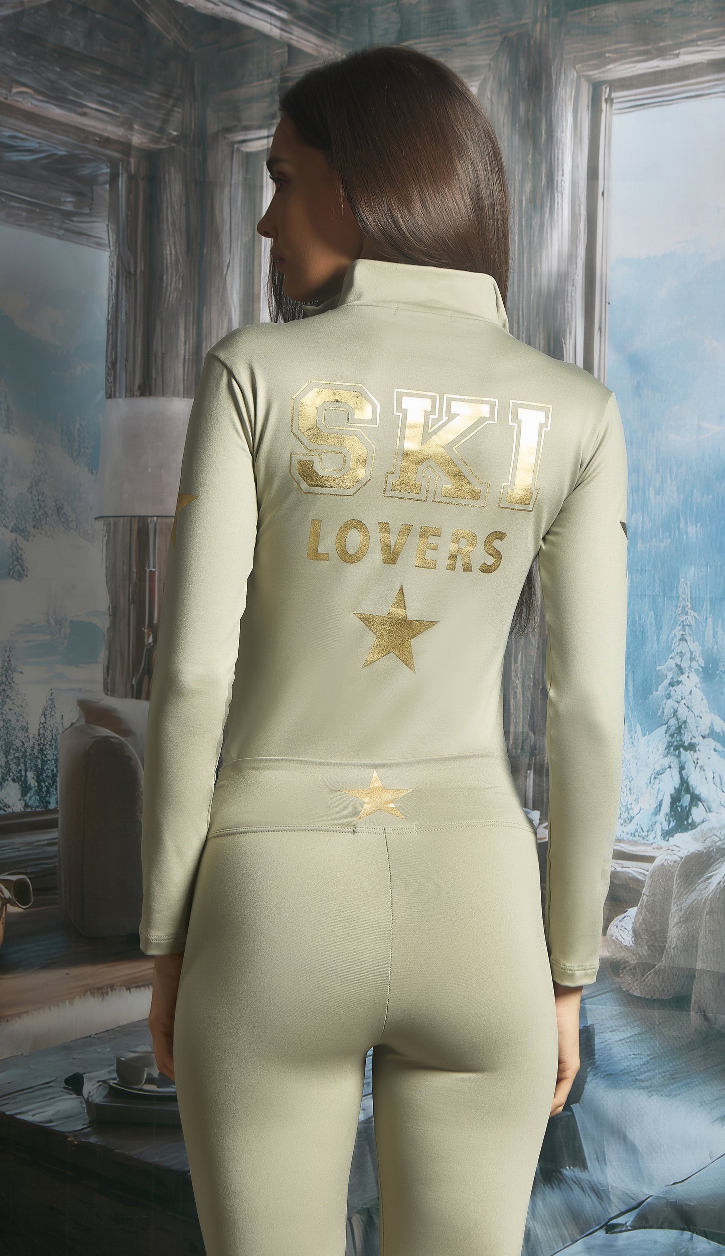 Blusa Térmica Ski Lovers Fendi Gold