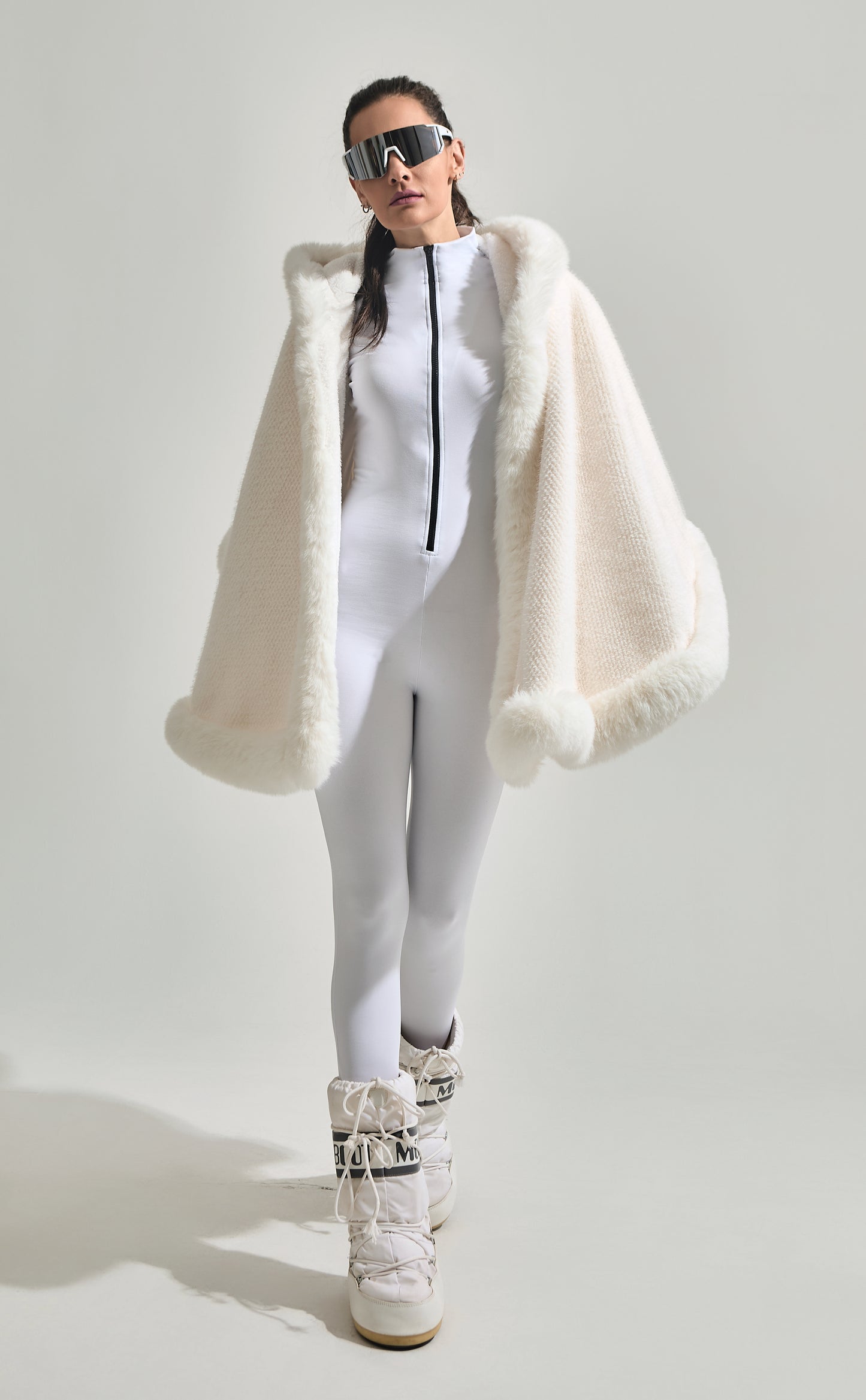 Poncho St Moritz Off White