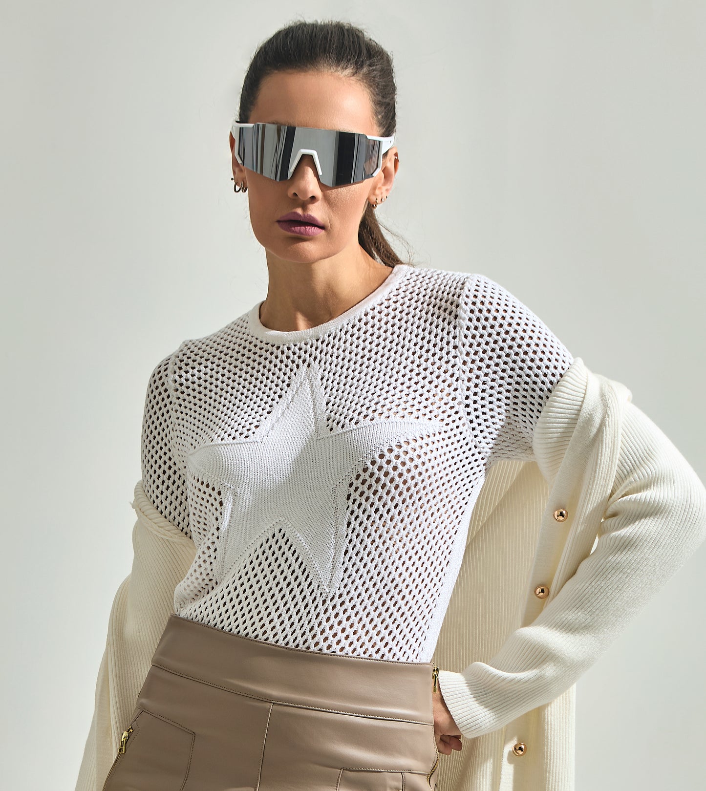 Tricot Tela Star White