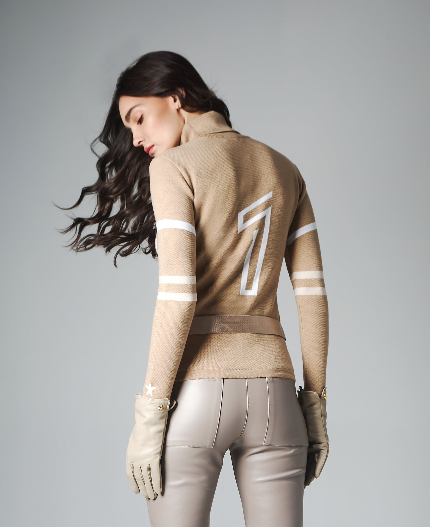 Luva couro Star Sand