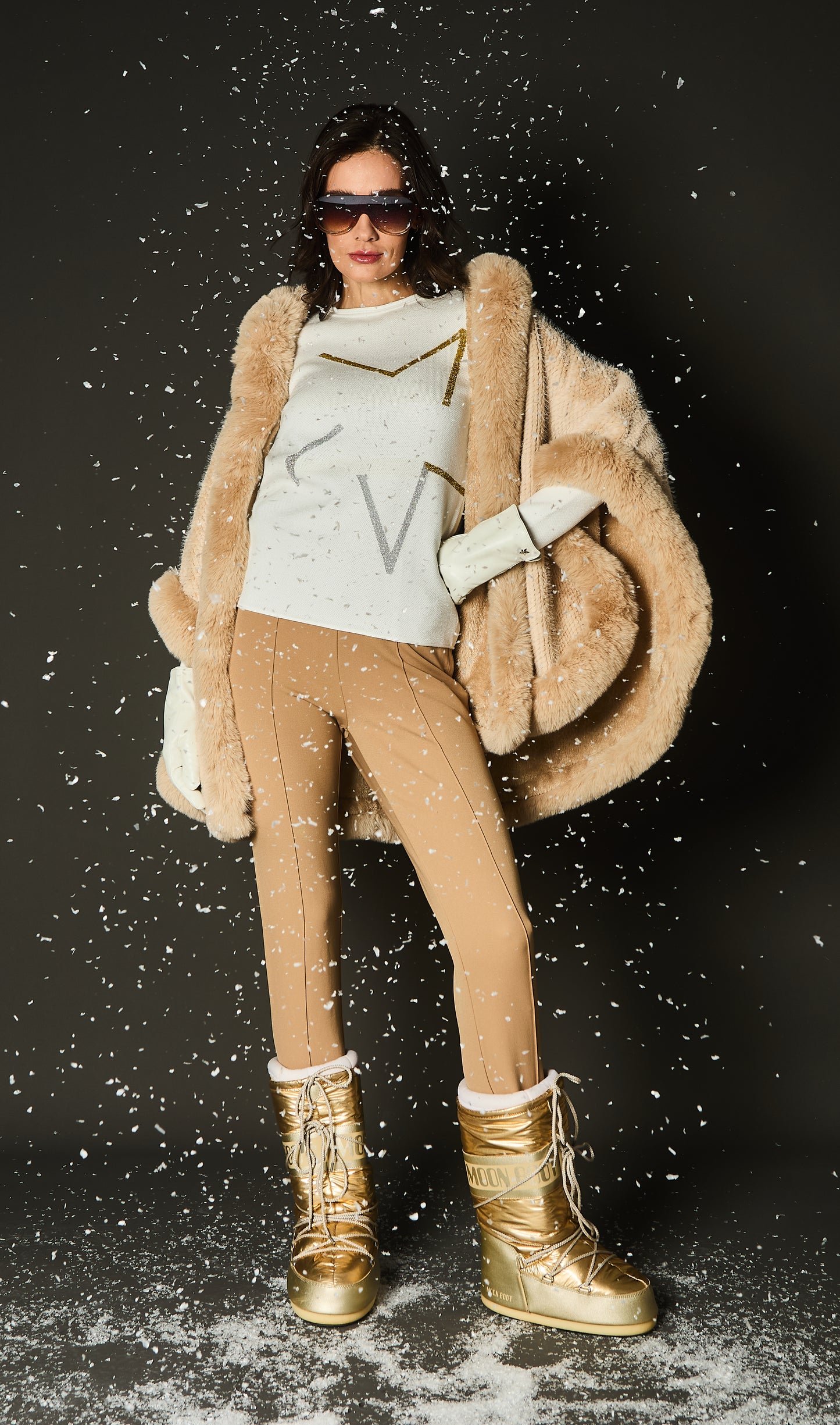 Poncho St Moritz Camel