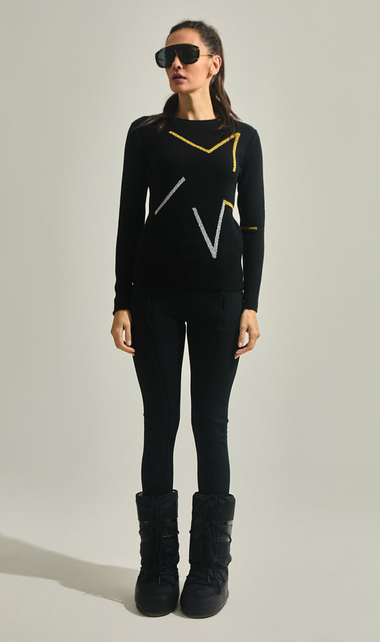 Tricot New Star Lurex Black