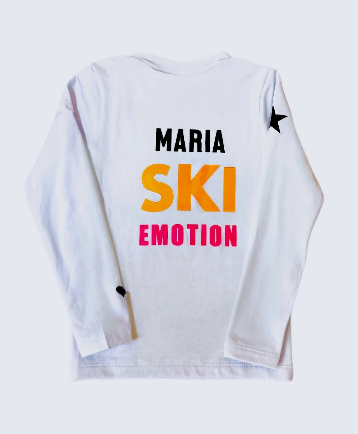 Pre Order - Ref. Renata 12 - Blusa térmica básica Renata Ski Emotion Preta com Neon - Infantil